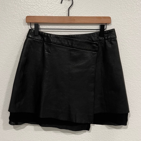 Joie Dresses & Skirts - Joie Black Leather Mini Skirt
